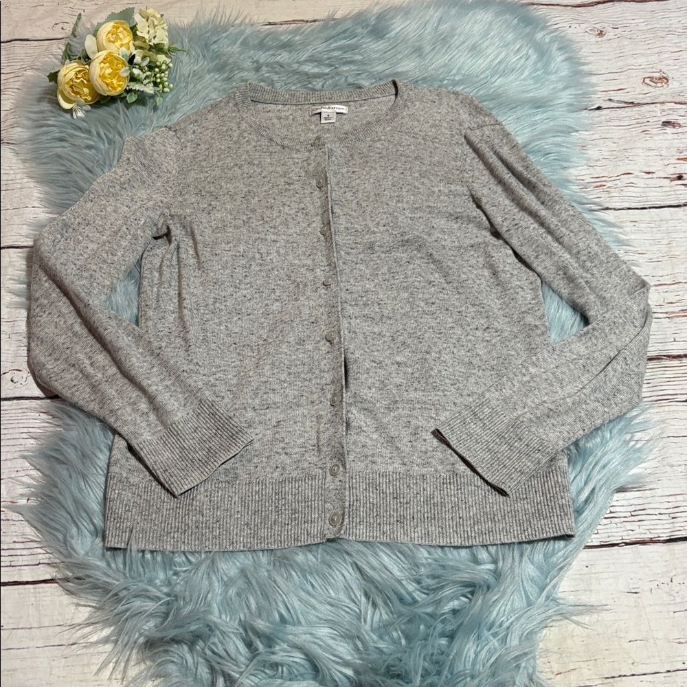 Croft & Barrow Heather Gray Cardigan Sweater sz S